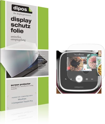 dipos – 2x Matte Beschermfolie geschikt voor Moulinex i-Companion Touch Pro | Krasbestendige & antireflecterende Screenprotector Ultra-Thin