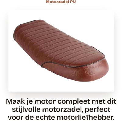Dailygoods- Motorzadel Vintage Stijl - PU-leer - Waterdicht