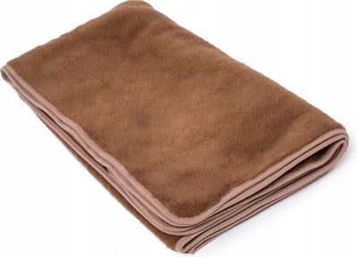 Wollen Deken 100% Wol Merino & Kameel Blend - Mocha - OnceDoce® 450 g/m² Heerlijk Zacht Ademend en Warm - Wasbaar - 160x200cm