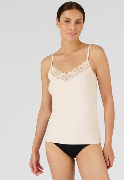Damart - Climatyl kanten hemdje - Dames - Beige - 34-36 (XS)
