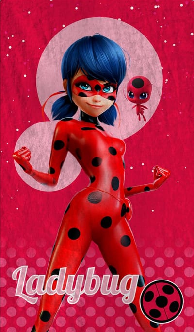 Miraculous Supergirl - Strandlaken - 70 x 120 cm - Rood