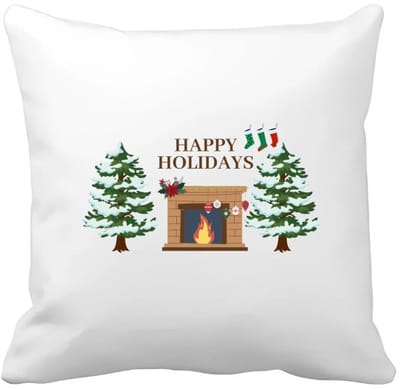 Akyol - kerst happy holidays Kussen hoes - Kerstmis - kerst beker - winter - kerst - christmas - kerst cadeau - 40 bij 40 cm