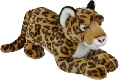 Pluche bruine jaguar/luipaard knuffel 50 cm - Jaguars wilde dieren knuffels - Speelgoed voor kinderen
