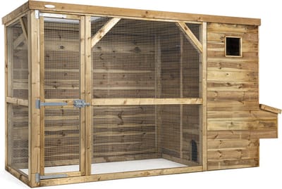 Wood Selections Kippenhok Toon - Kippenren - Nachthok Kippen voor buiten - kippenhok met buitenverblijf - Dierenverblijf