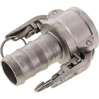 Camlock DN 40 (1 1/2'') Veiligheid Koppeling RVS met slangpilaar (38 mm) Type C MIL-C-27487