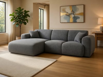 2-Zits Bank 213 x 88 x 90 cm – Moderne Chenille Sofa met Memory Foam en Pocketveren, Ergonomische Rugleuning en Massief Houten Frame – Beige – Pauwhome