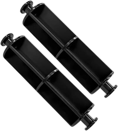 Toiletpapier Aandrukspindel - Rolhouder Pin - Toiletpapier Houden - Snelle Installatie - 2 stuks - Zwart