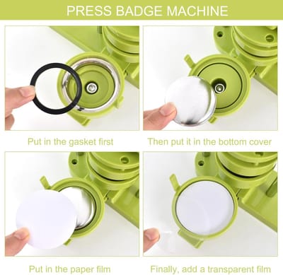 Knoopmaker set - Badge machine - Creatief knutselen - Nauwkeurige productie - 58 mm - Groen