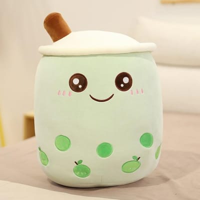 Leuke Fruit Bubble Tea Beker Vormige Pluche Speeltjes Zacht Cartoon Kussen Echt Leven Melkthee Pop Kinderen Baby Cadeau 35cm