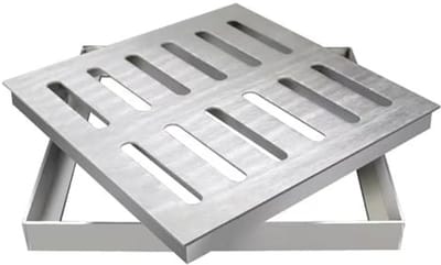 Dailygoods- Afvoerrooster Roestvrij staal - Vierkant Rioolrooster - Zware Afvoerzeef - Tuingoot Afvoer - Garage Afvoerputje - Robuuste Structuur