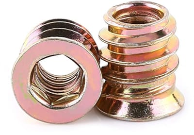 Dailygoods- Inzetmoeren Assortiment - Zeskantschroefmoeren - Verzinkt Koolstofstaal - Schroefdraad - Houten Meubels - Duurzaam en Roestbestendig - Schroefmoeren
