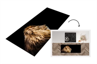 Keukenloper - Loper keuken - Leeuwen - Profiel - Bruin - 120x50 cm - Keukenloper vinyl