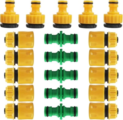 20-delige Slangconnector Set met Snelle Verbinding, Dubbele Stekker en Tuinaccessoires voor Thuisgebruik