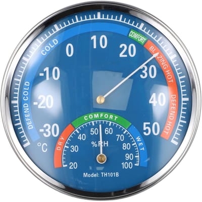 Analoge Temperatuur en Vochtigheidsmeter voor Binnen en Buiten