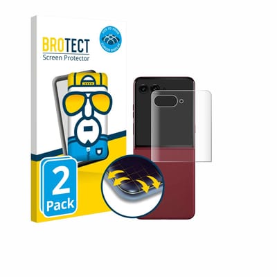 BROTECT - Screenprotector voor Motorola Razr 60 Ultra (Achterdisplay) - Folie Beschermfolie transparant volledig dekking - 2 Stuks