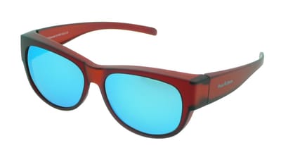Polar Specs® Overzet Zonnebril PS5097 – Mat Rood – Polariserend Olie Blauw standaard Cat.3 – Medium – Unisex