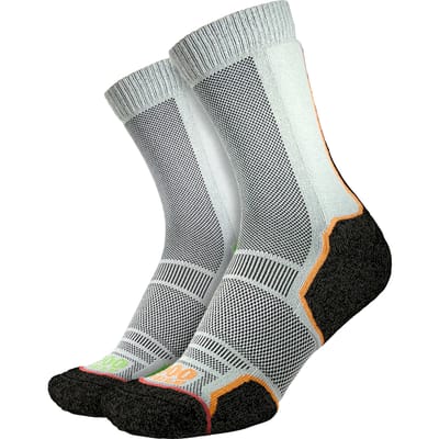 1000 Mile - 2 Pack Heren Trek Repreve Enkele Laag Wandelsokken - Zwart / Neon