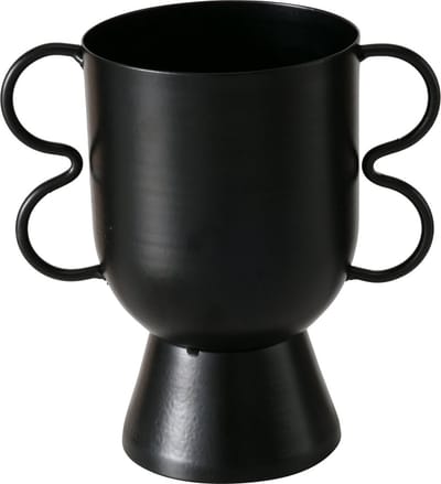 Boltze Home Plantenpot 'Valerio' 16x10x16cm metaal matzwart