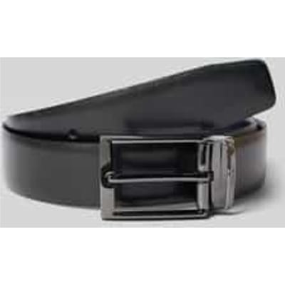 JOOP! Leren Riem Adjustable Coll. Belt 3,5 CM W105 Black-D`Blue Zwart Donkerblauw