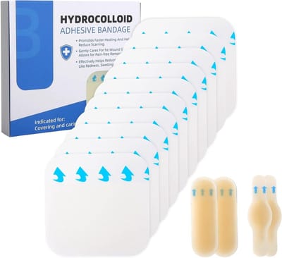 14 stuks waterdichte hydrocolloïdverbanden, transparante pleisters voor blaren en wonden, zelfklevend en snijdbaar
