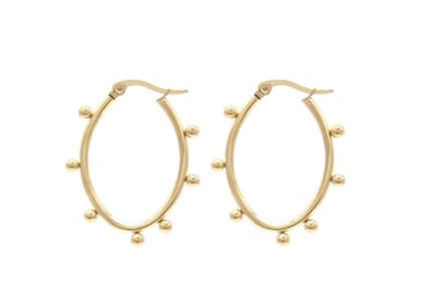 oorbellen met balletjes - luxe en stoer - earrings met luxe sluiting - stainless steel - waterproof - cadeau - mam