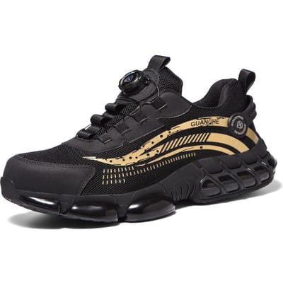 Draaibare Knop Werkveiligheidsschoenen Heren Dames Werksneakers Anti-verbrijzeling Anti-perforatie Stalen Neus Schoenen Beschermende Veiligheidslaarzen 37