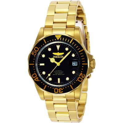 Invicta Pro Diver 8929 Heren Horloge - Waterdicht - Analoog - Automatisch Uurwerk - Roestvrij Staal met zwarte Wijzerplaat - 40mm