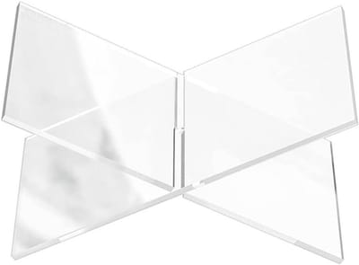 Boekstandaard Acryl - Leesplank - Boeken Presenteren - X-vormig Design - 15x31 cm - Transparant