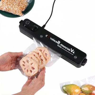Automatische Vacuümsealer - Voedselverzegelaar - Voedsel Conserveren - Droog en Vochtig - Compact Ontwerp - Zwart