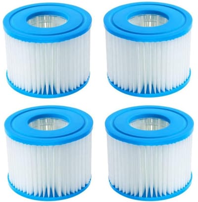 Geschikt voor Bestway Filterpatroon Zwembad Filter - Gr. VI dubbele verpakking, wit, medium - Zwembad Filter - 4stuks