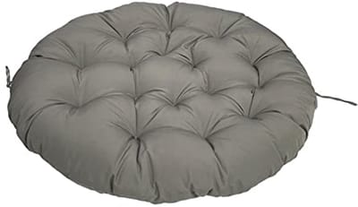 Stoelkussen Rond - Zitkussen Fauteuil - Comfortabel Zitten - Waterdicht Polyester - 40x40cm - Donkergrijs