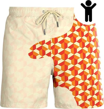 SEA'SONS - Zwembroek Jongens - Kleurveranderend - Sneldrogend - Oranje - Maat 98/104