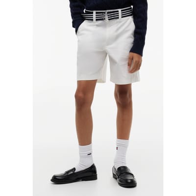 Tommy Hilfiger Boys Baggy Chino Belted Shorts White Größe: 6 | Hosen Outlet | kids | Weiß