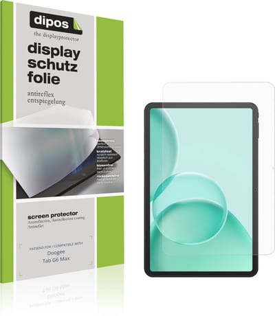 dipos – 2x Matte Beschermfolie geschikt voor DOOGEE TAB G6+ | Krasbestendige & antireflecterende Screenprotector Ultra-Thin