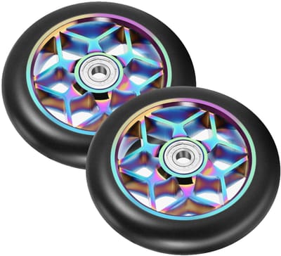 2 stuks scooterwielen, 110 mm, reservewielen voor scooters met ABEC-9-kogellagers, voor de meeste scooters, steppen (kleur)