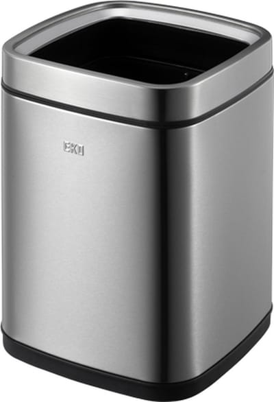 EKO - Laguna afvalbak Open Top 9 liter - Stainless steel Plastic - mat RVS - Prullenbak