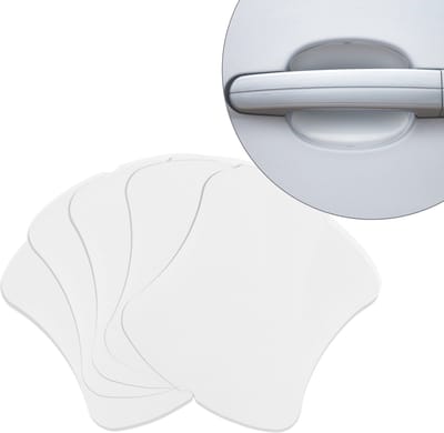 kwmobile TPU Cover voor autodeurklink - Set van 4x beschermende folie voor handvat autoportier - In mat transparant