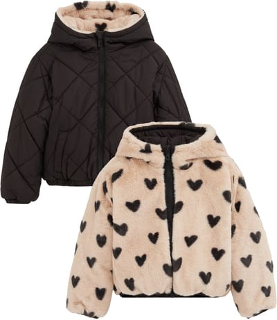 WE Fashion Meisjes reversible jas met capuchon