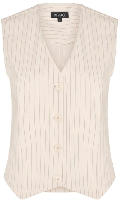 MI PIACE - Travel Gilet Stripe 2294 Kit Mocca Pin - Maat : XXXL