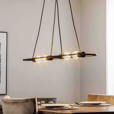 Lucande - hanglamp - 4lichts - Staal - H: 4.4 cm - E27 - matzwart