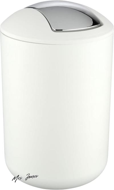 Mrs. Jones Kosmetikeimer Brasil Weiß L - Mülleimer aus Spezialkunststoff 6.5 Liter .