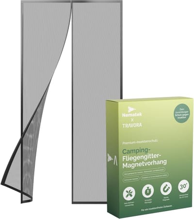 Vliegengaas voor deur 70 x 200 cm - Hoogwaardig insectenbescherming met magneetsluiting voor balkondeur en caravan