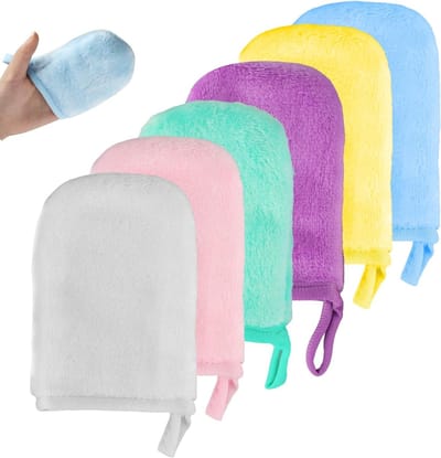 Herbruikbare Make-up Verwijderhandschoenen - Set van 6 Microvezel Gezichtsdoeken voor Zachte Reiniging van Alle Huidtypes