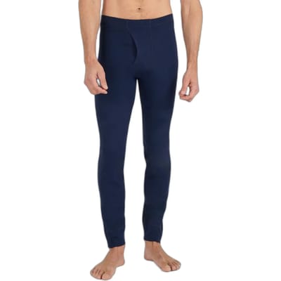 Damart - Lange klassiek gebreide legging met opengewerkte details Thermolactyl - Heren - Blauw - S