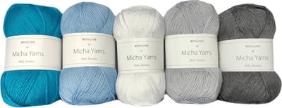 Bollen Bundel - 70% bamboe 30% katoen haakgaren - 5 bollen pakket - 5 x 50gram - Ocean (003) - Baby Bamboo - Micha Yarns