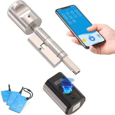 Slim elektronisch deurslot met vingerafdruk en RFID, wifi-verbinding en app bediend
