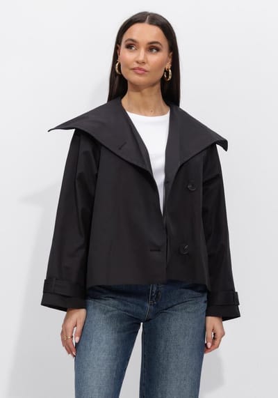 INWEAR Mazieiw Perry Short Coat Jassen Dames - Zomerjas - Zwart - Maat 36
