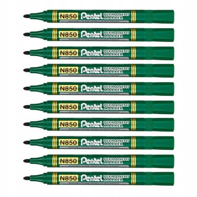 Pentel N850 Permanente Marker Groen - 10 Stuks