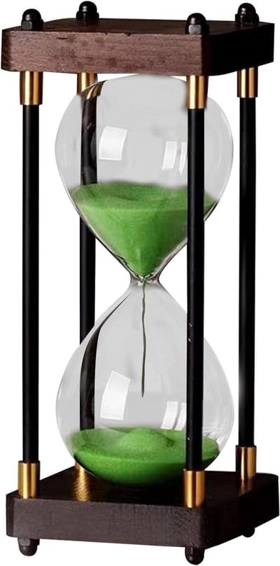 Zandloper Decoratie - Tijd Teller - Productiviteit Verhoging - Stabiel Ontwerp - 60 Minuten - Groen