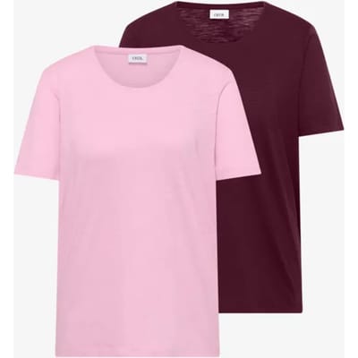 Basic Shirt met ronde hals in een 2-pack